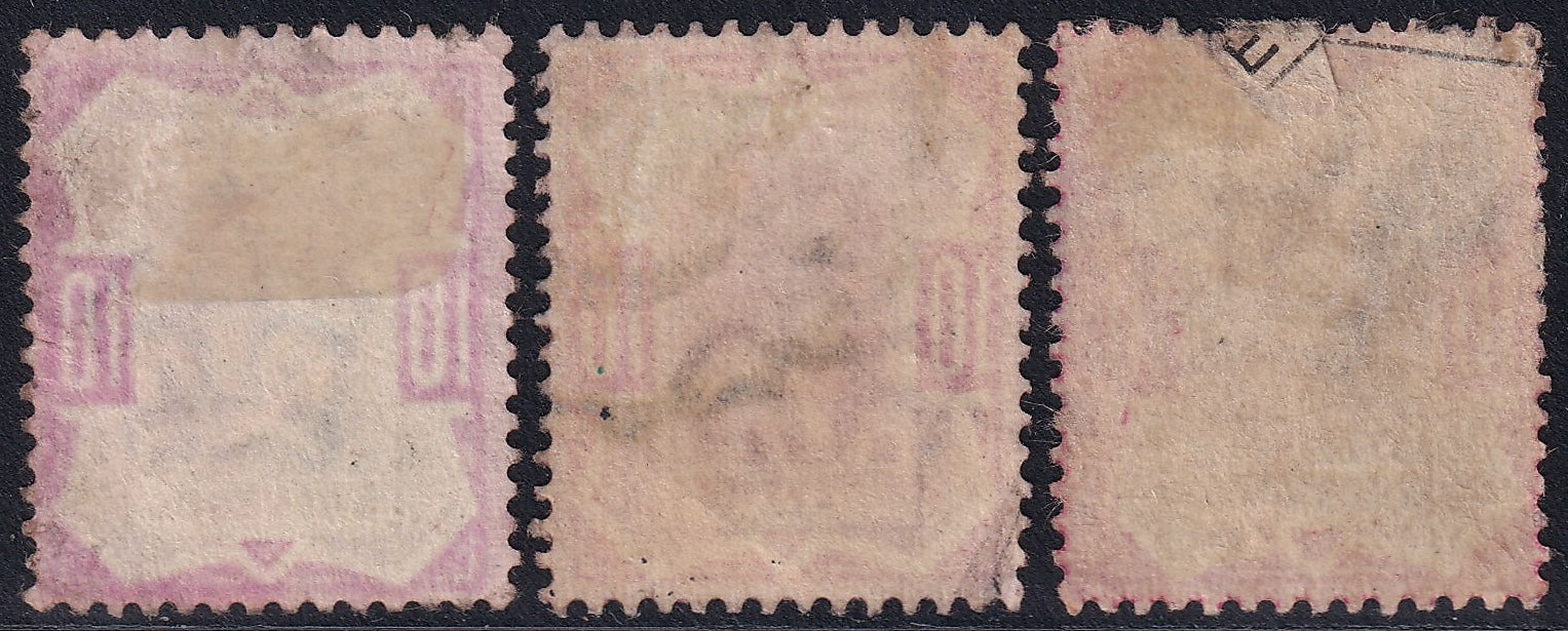 Great Britain 1890 10d Variety Fine Used Scarce Deep Dull Carmine Shade Damaged Left Tablet