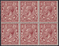 GB 1912 1½d Red-brown Shade UM Booklet Pane Inverted Wmk