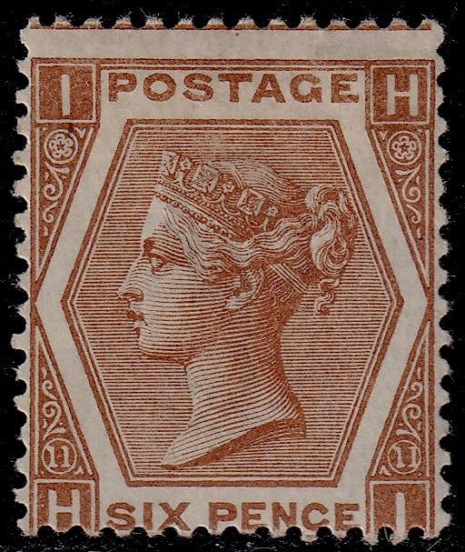 GB 1872 6d Pl.11 Dp Chestnut FMM
