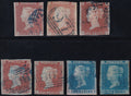 GB 1841 1d & 2d Selection All with Blue Cancels