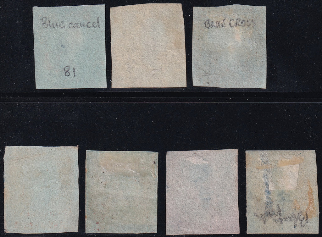 GB 1841 1d & 2d Selection All with Blue Cancels