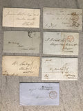 GB 1830/49 Seven Pre-stamp & Non-stamp Entires/Wrappers