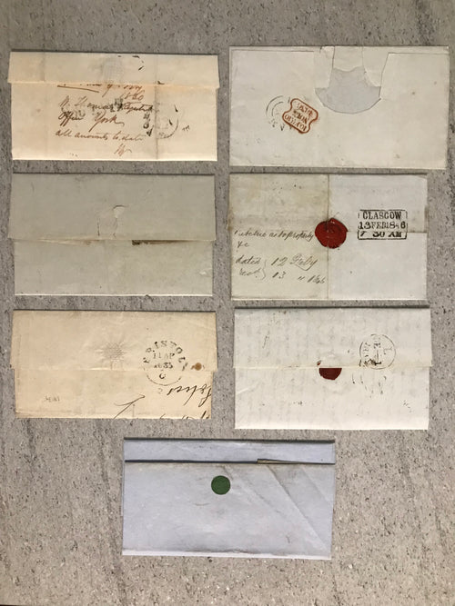 Great Britain 1830 to 1849 Pre-stamp and Non-stamp Entires and Wrappers Seven Examples