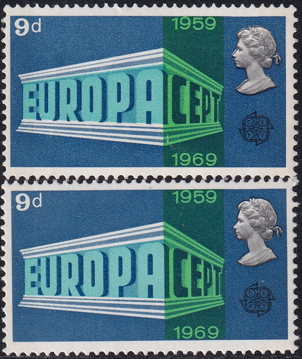 GB 1969 9d UM Black Shift Variety