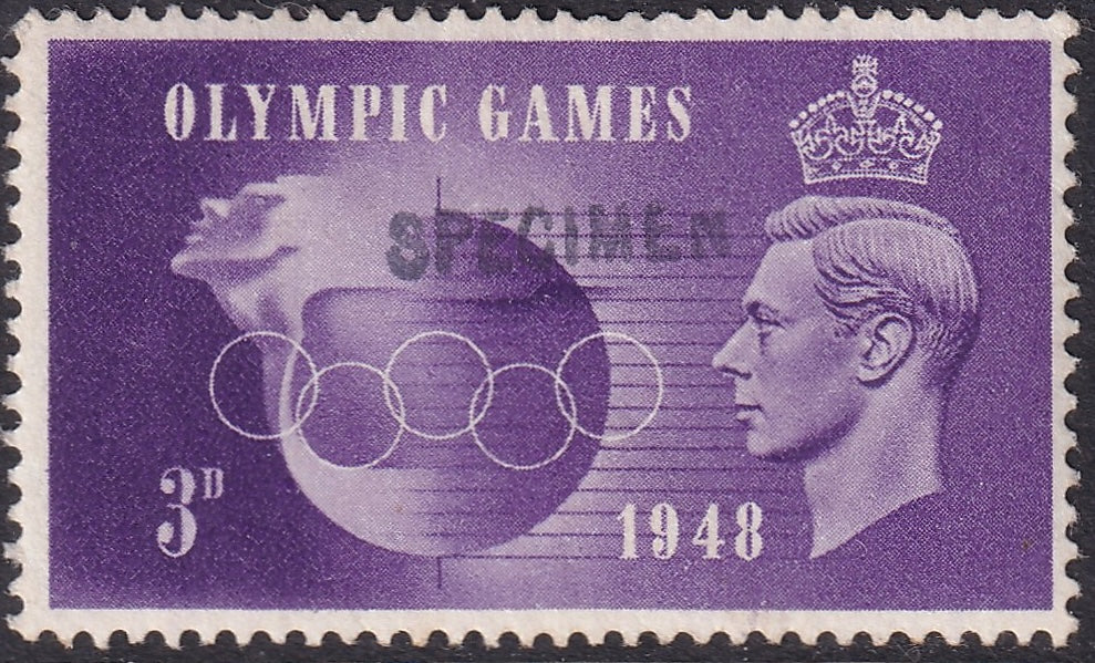 Great Britain 1948 Specimen Stamps MM Set inc 2.5d 3d 6d 1s