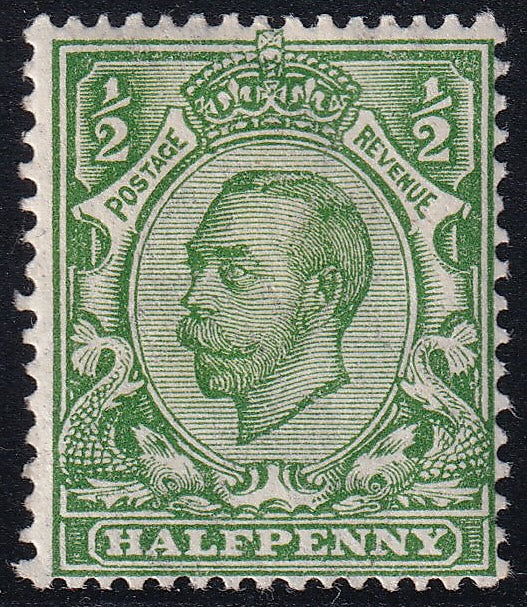 Great Britain 1912 Halfpenny Unlisted Variety Break Used Stamp