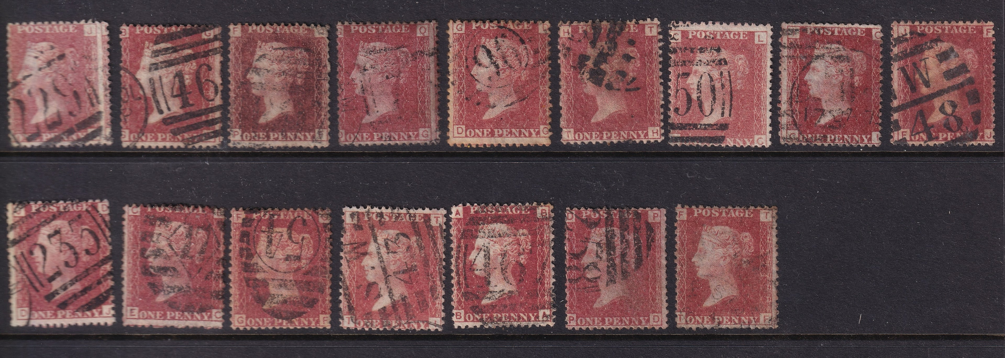 Great Britain 1864 1d Penny Red Plates Mainly Fine Used Collection