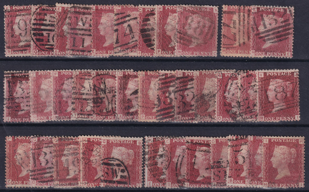 Great Britain 1864 1d Penny Red Plates Mainly Fine Used Collection