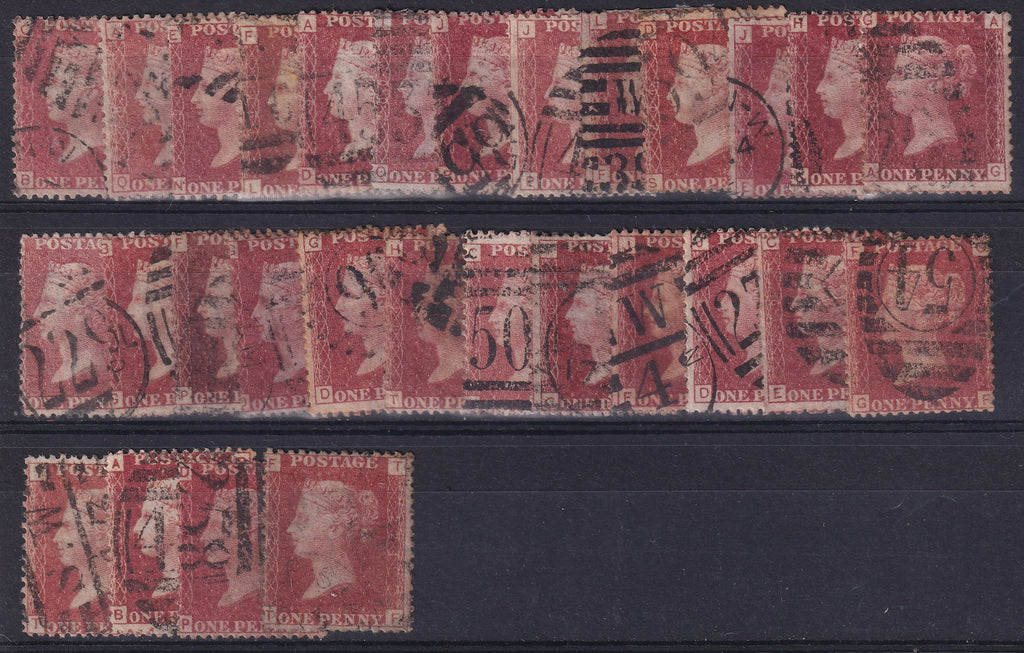 Great Britain 1864 1d Penny Red Plates Mainly Fine Used Collection