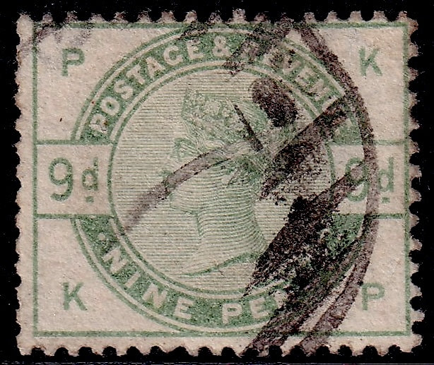 Great Britain 1883 9d Dull Green Used Stamp