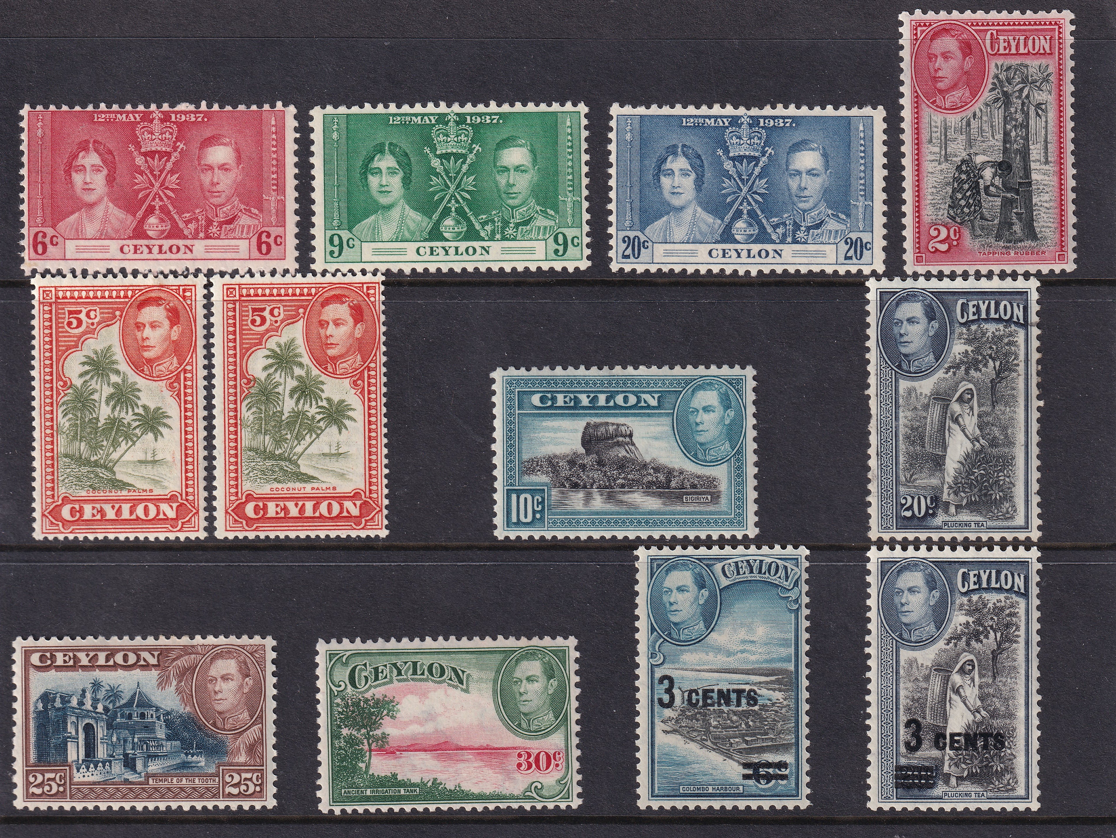 Ceylon 1893 QV to KGV Stamps Unmounted Mint and Mounted Mint Selection with Specimens