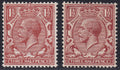 Great Britain 1912 Mint 1.5d Bright Chestnut with Variety Stamp