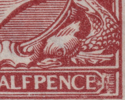 Great Britain 1912 Mint 1.5d Bright Chestnut with Variety Stamp