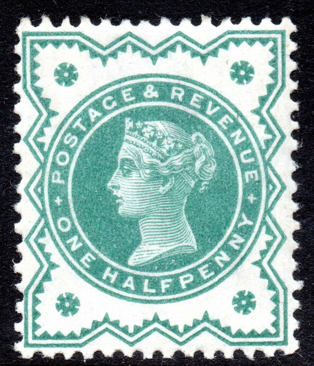 Great Britain 1900 Mint Halfpenny Variety Neck Shading Stamp