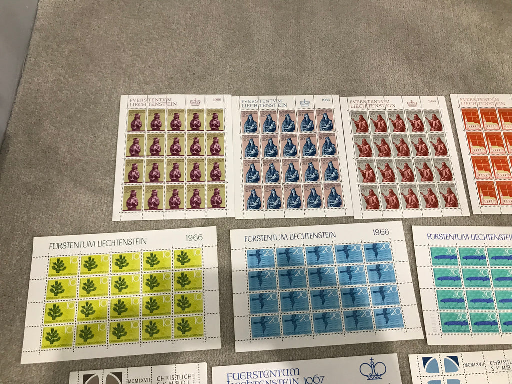 Liechtenstein Stamps Unmounted Mint Miniature Sheets Collection
