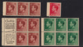 Great Britain 1936 Edward VIII Unmounted and Mint Inverted Watermark Ex-Booklet Panes