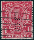 Great Britain 1912 1d Coil Join Single Used Stamp