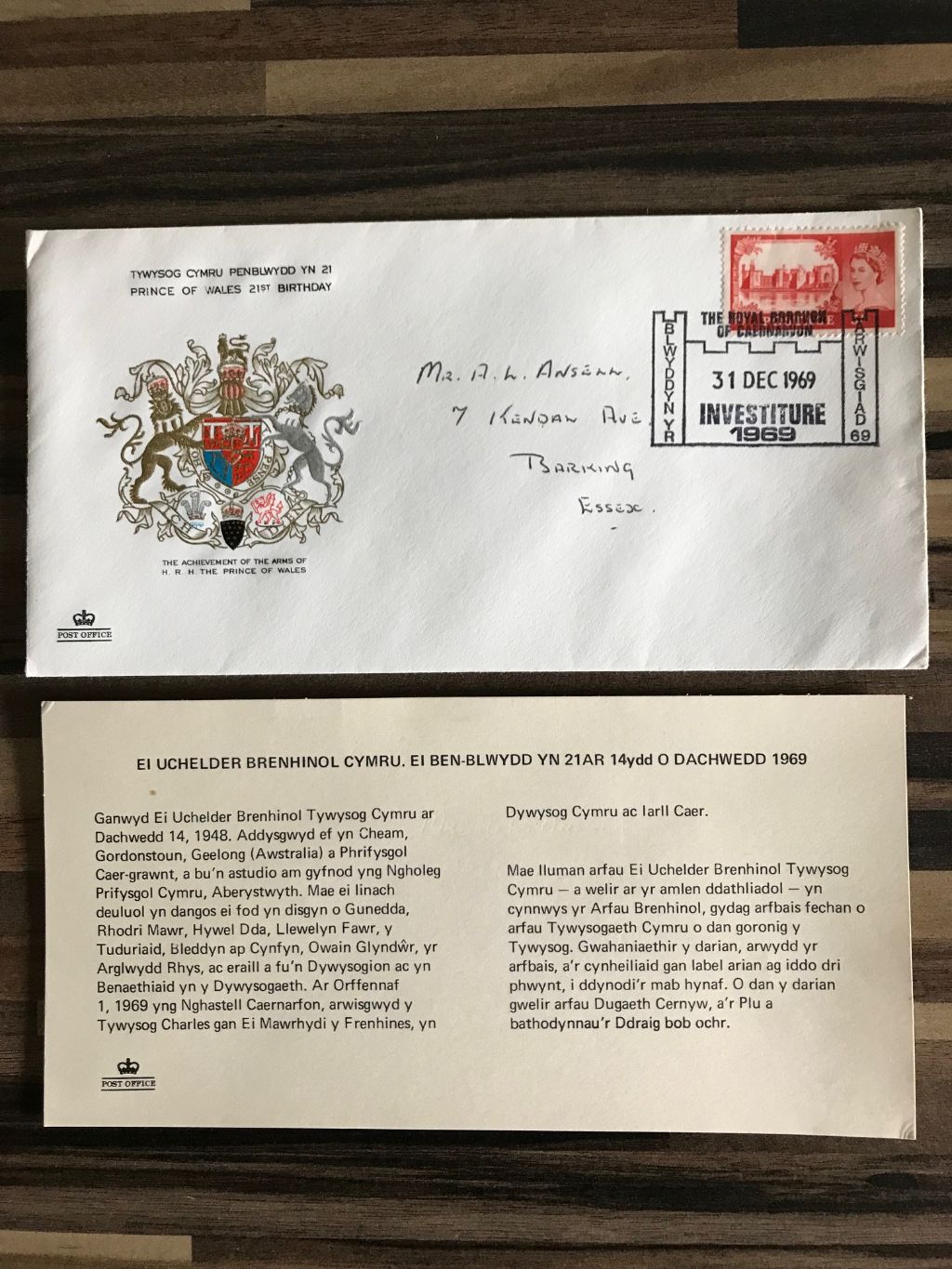 Great Britain 1969 Prince Charles Investiture Pictorial Covers Philart and Post Office
