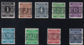German Allied Occupation 1946 1pf to 80pf Unauthorised Overprints MInt Set of Nine