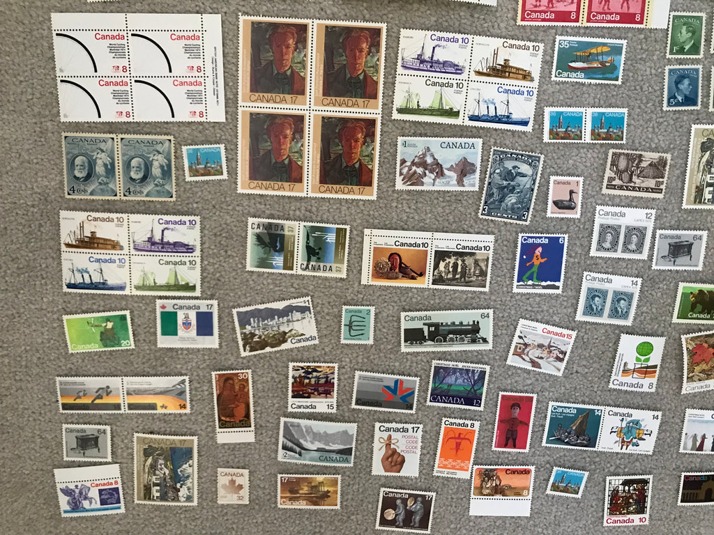 Canada Fine Mint and Mng Stamps Selection with Corner Imprint Blocks