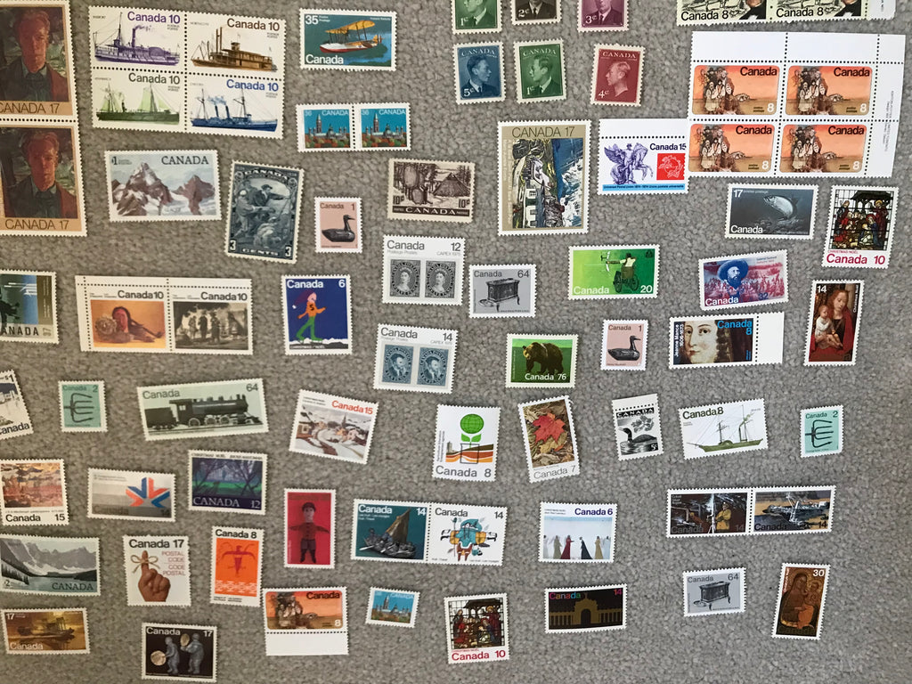 Canada Fine Mint and Mng Stamps Selection with Corner Imprint Blocks