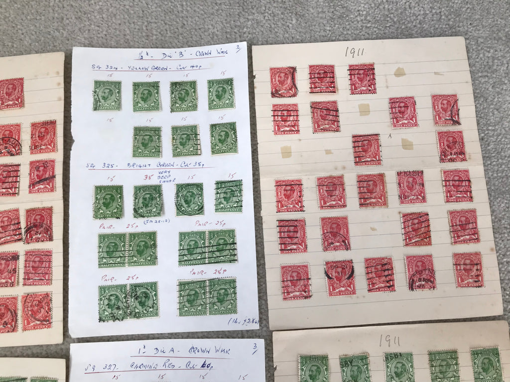 Great Britain 1911-12 Downey Head Stamps Used Selection