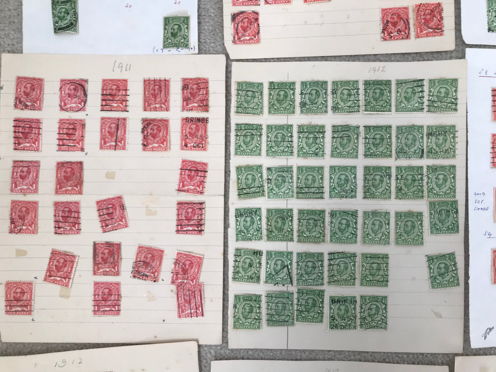 Great Britain 1911-12 Downey Head Stamps Used Selection