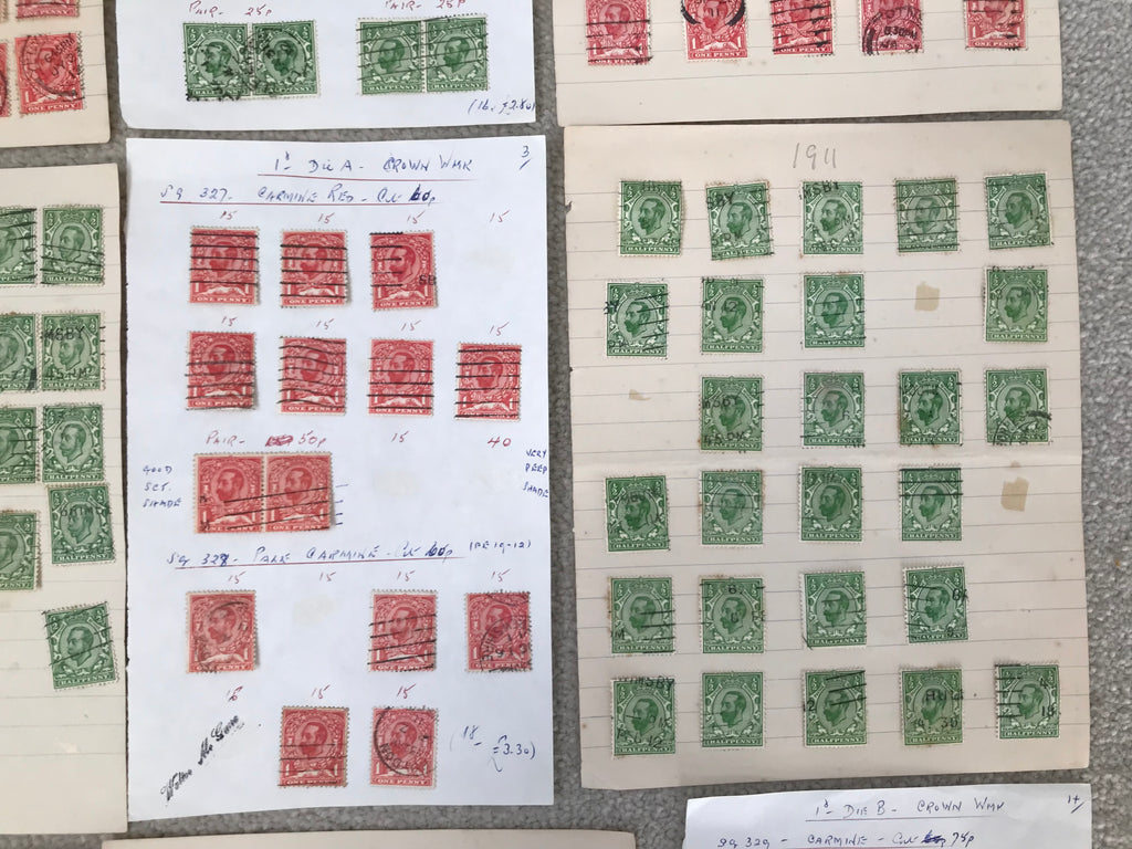 Great Britain 1911-12 Downey Head Stamps Used Selection