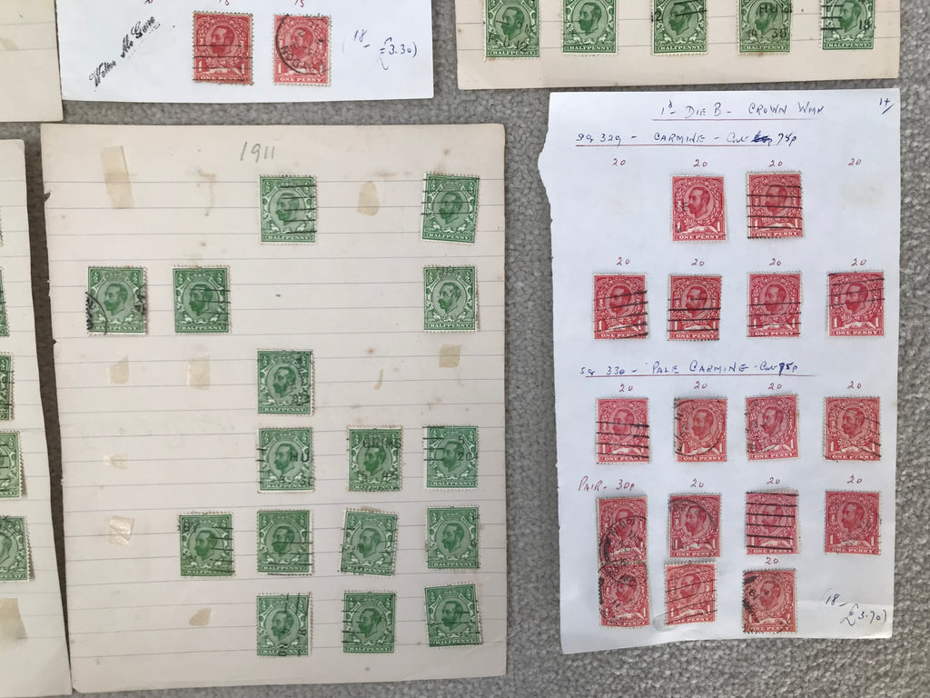 Great Britain 1911-12 Downey Head Stamps Used Selection