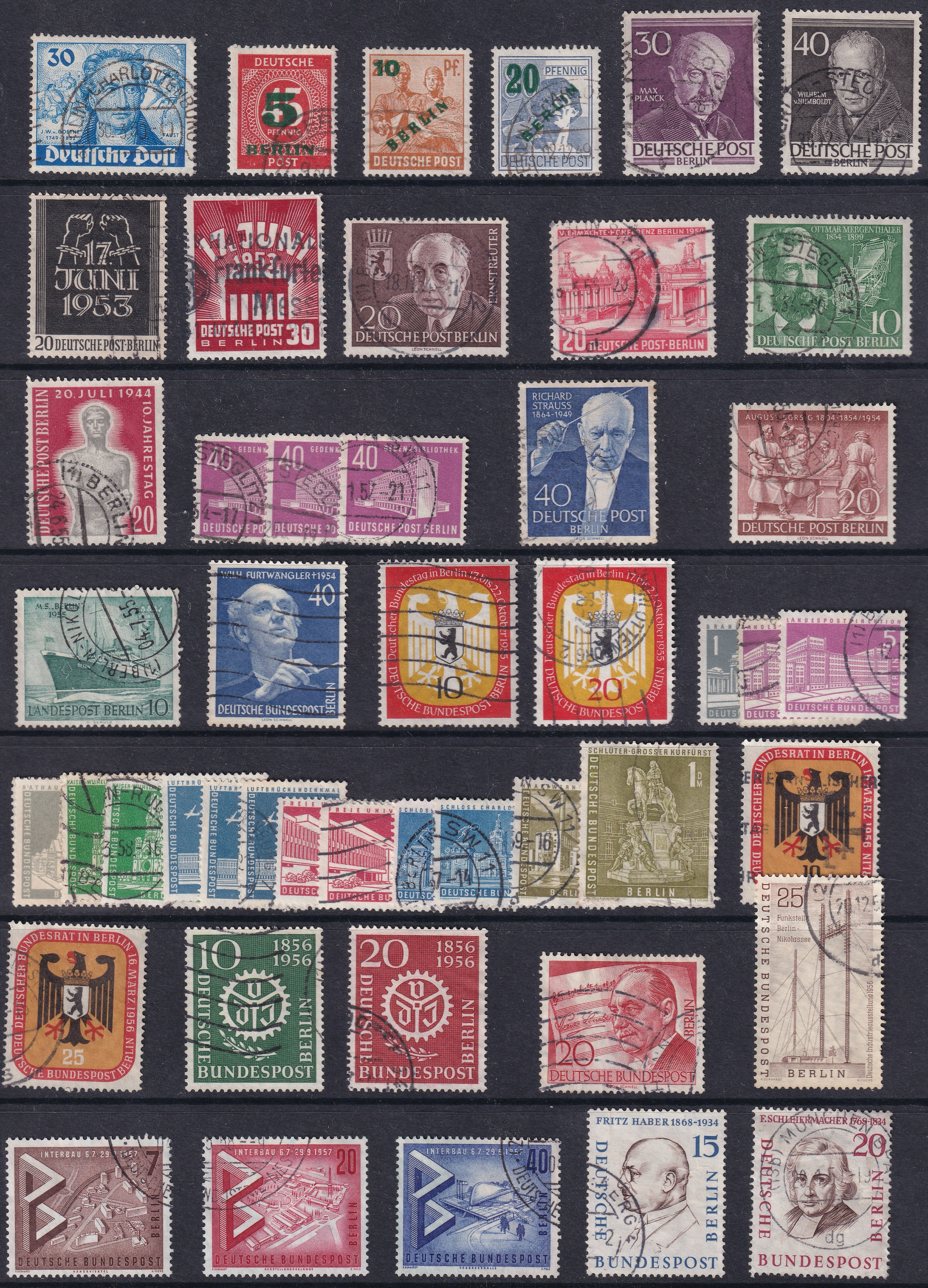Germany 1949 Stamps Very Fine Used Selection