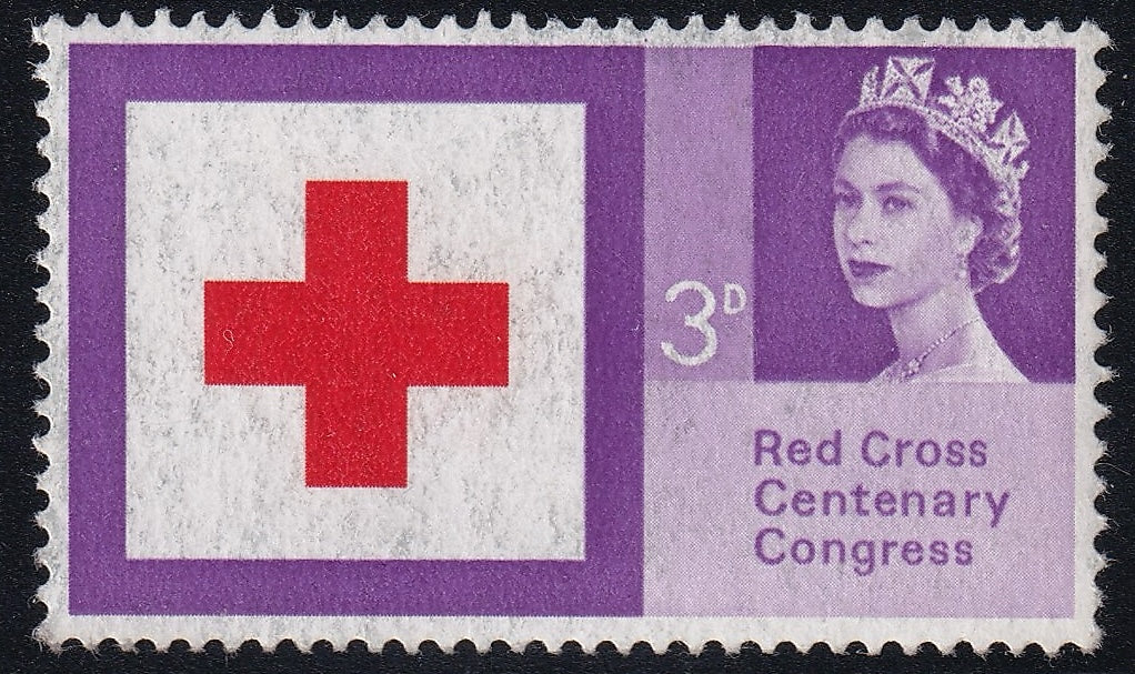 Great Britain 1963 3d Unmounted Mint Red Cross Grainy Print Variety