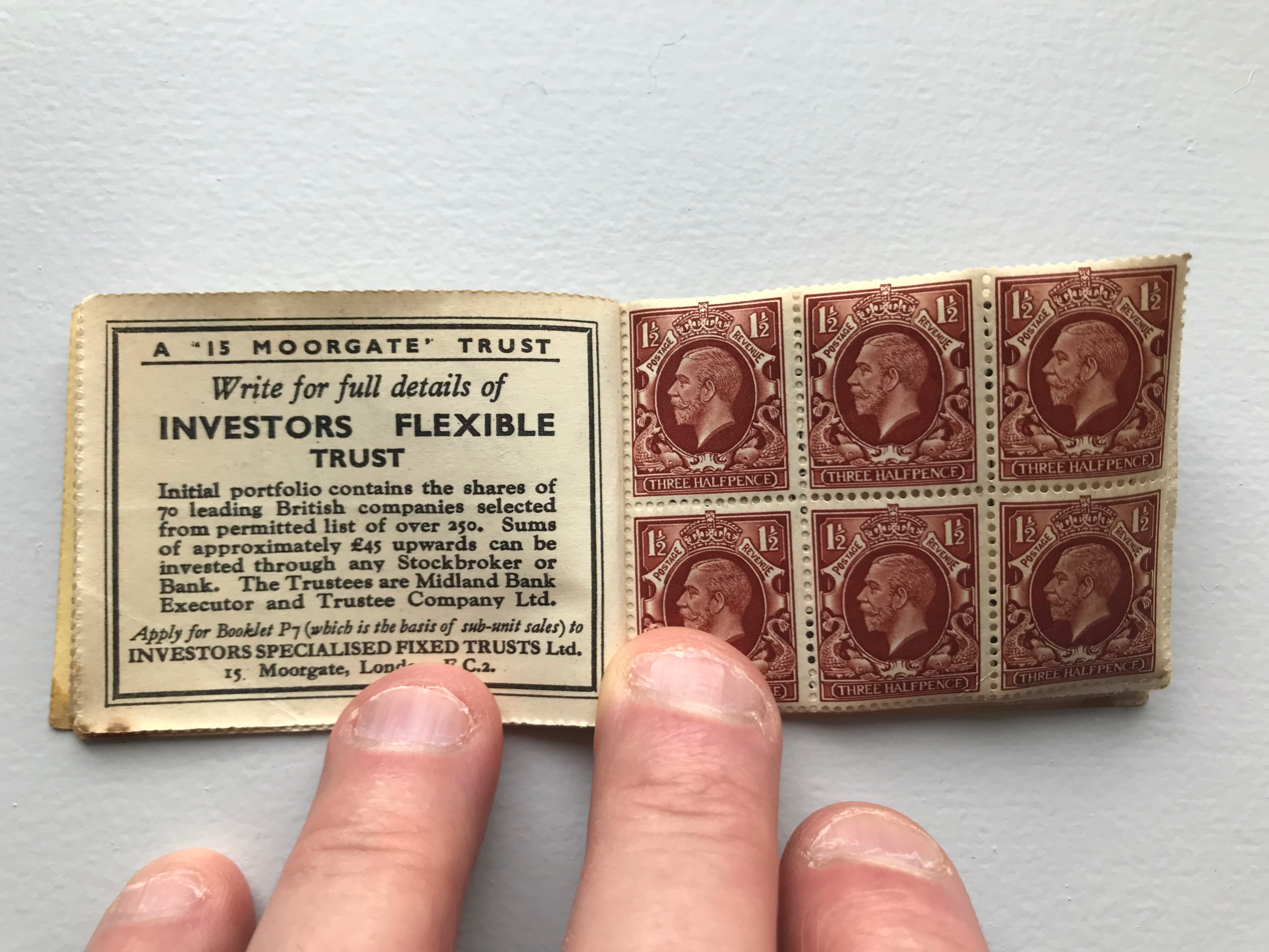 Great Britain 1935 July 5s KGV Stamp Booklet Complete Unused