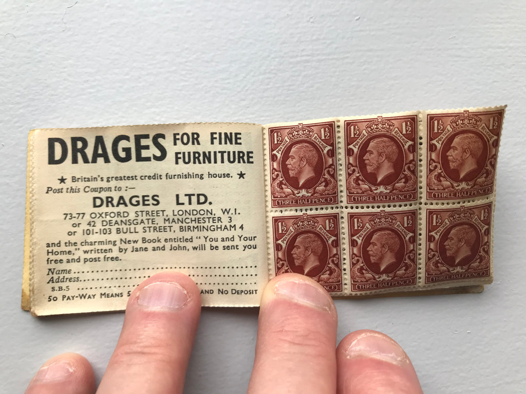 Great Britain 1935 July 5s KGV Stamp Booklet Complete Unused