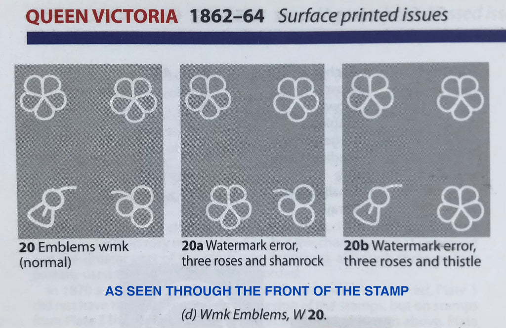 Great Britain 1864 6d Lilac Fine Used Scarce Variety Inverted Roses Emblems Watermark