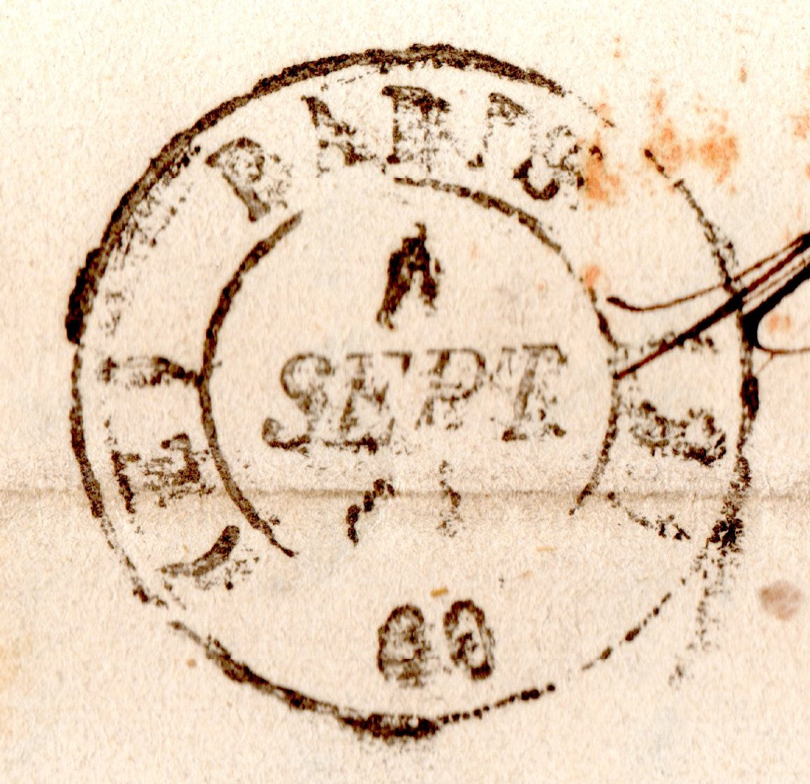 France Postal History 1841 Paris Multi-Rated Entire to London