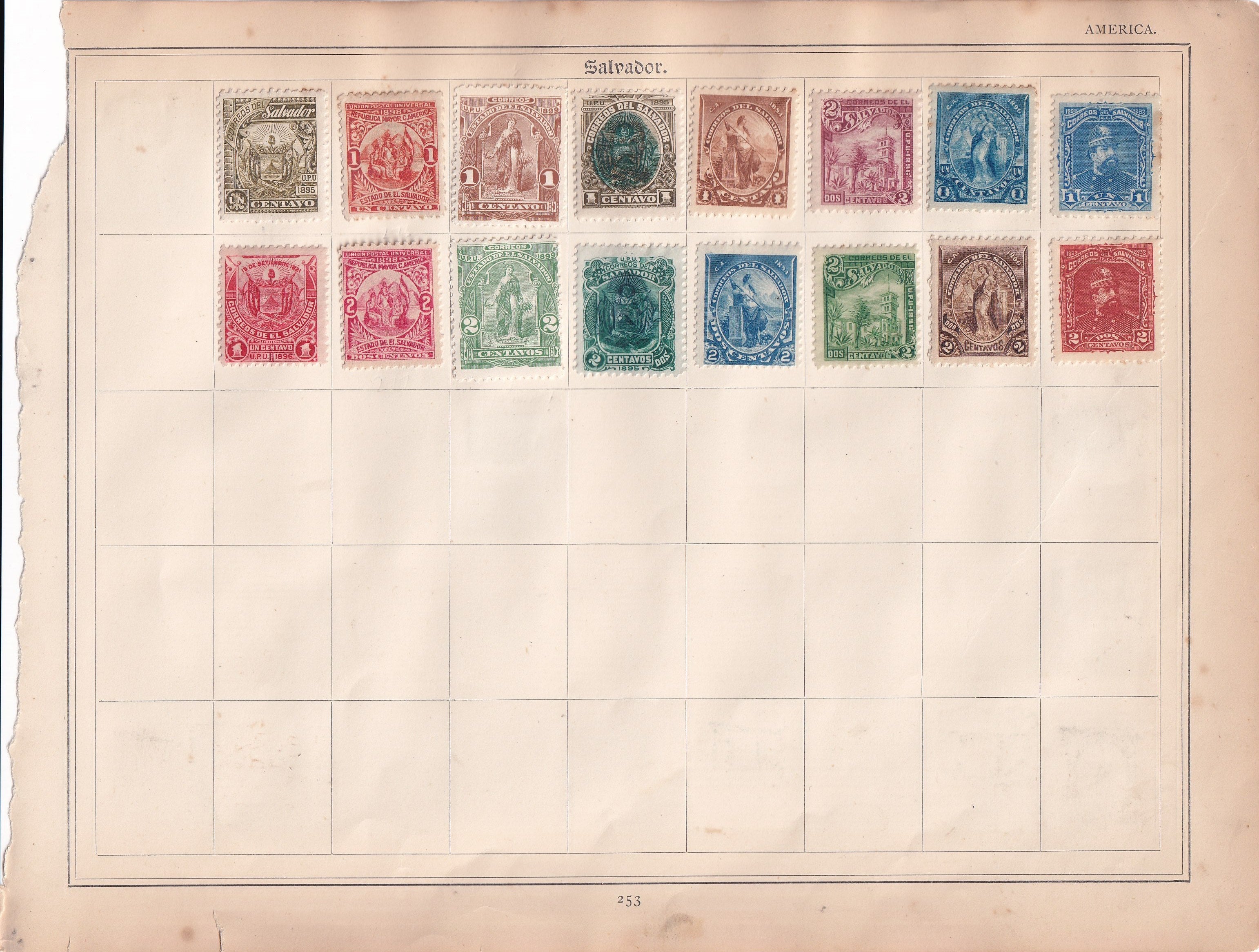 El Salvador 1853 to 1900s Used Stamps with Telegraphs