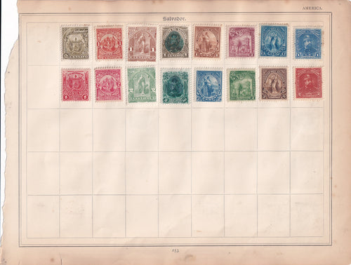 El Salvador 1853 to 1900s Used Stamps with Telegraphs