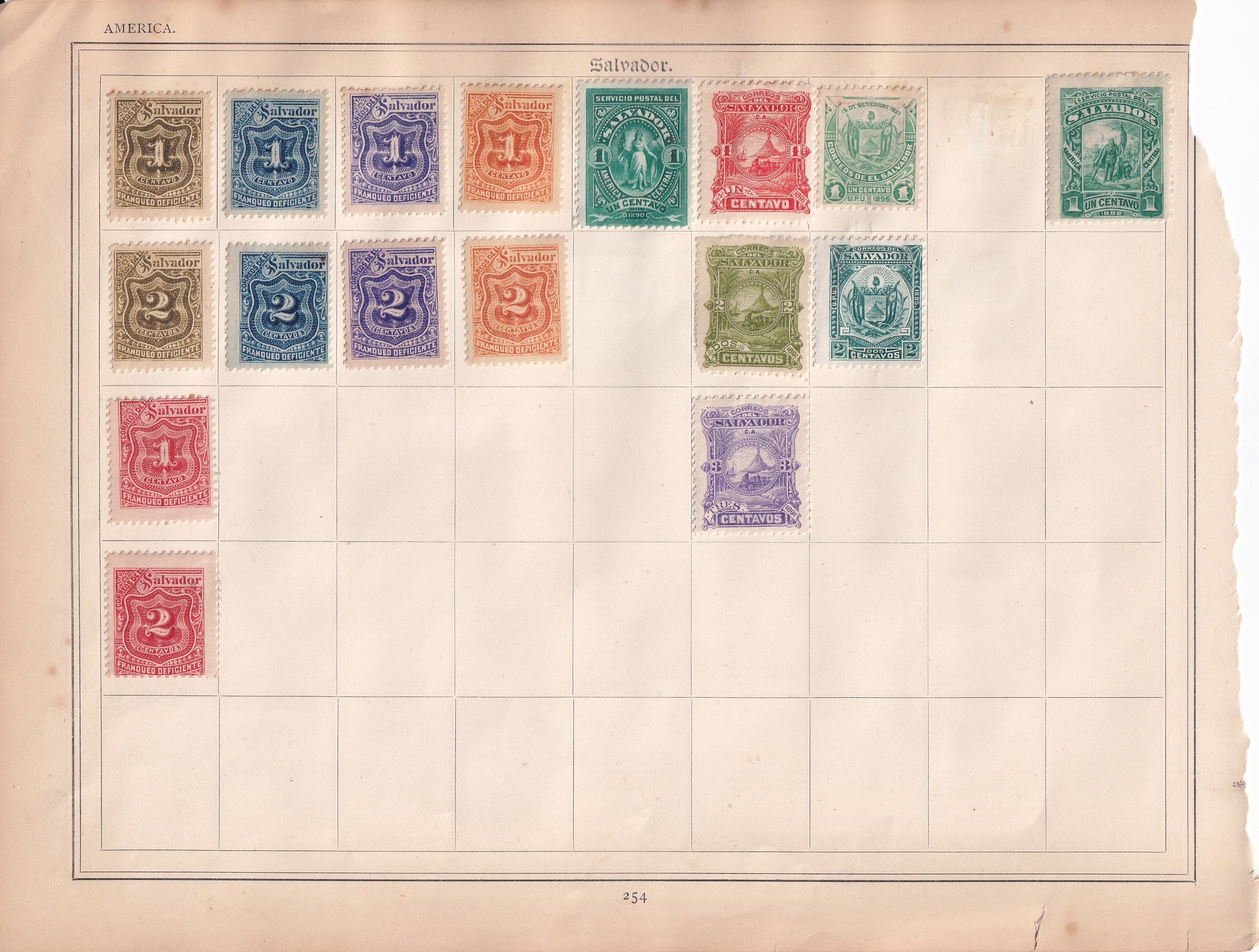 El Salvador 1853 to 1900s Used Stamps with Telegraphs