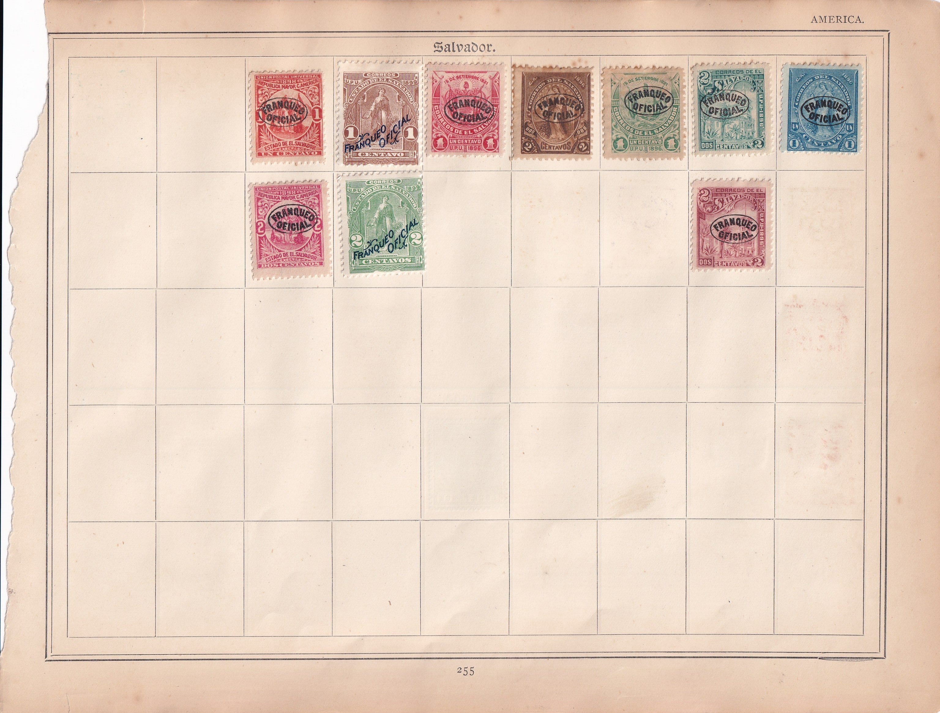 El Salvador 1853 to 1900s Used Stamps with Telegraphs