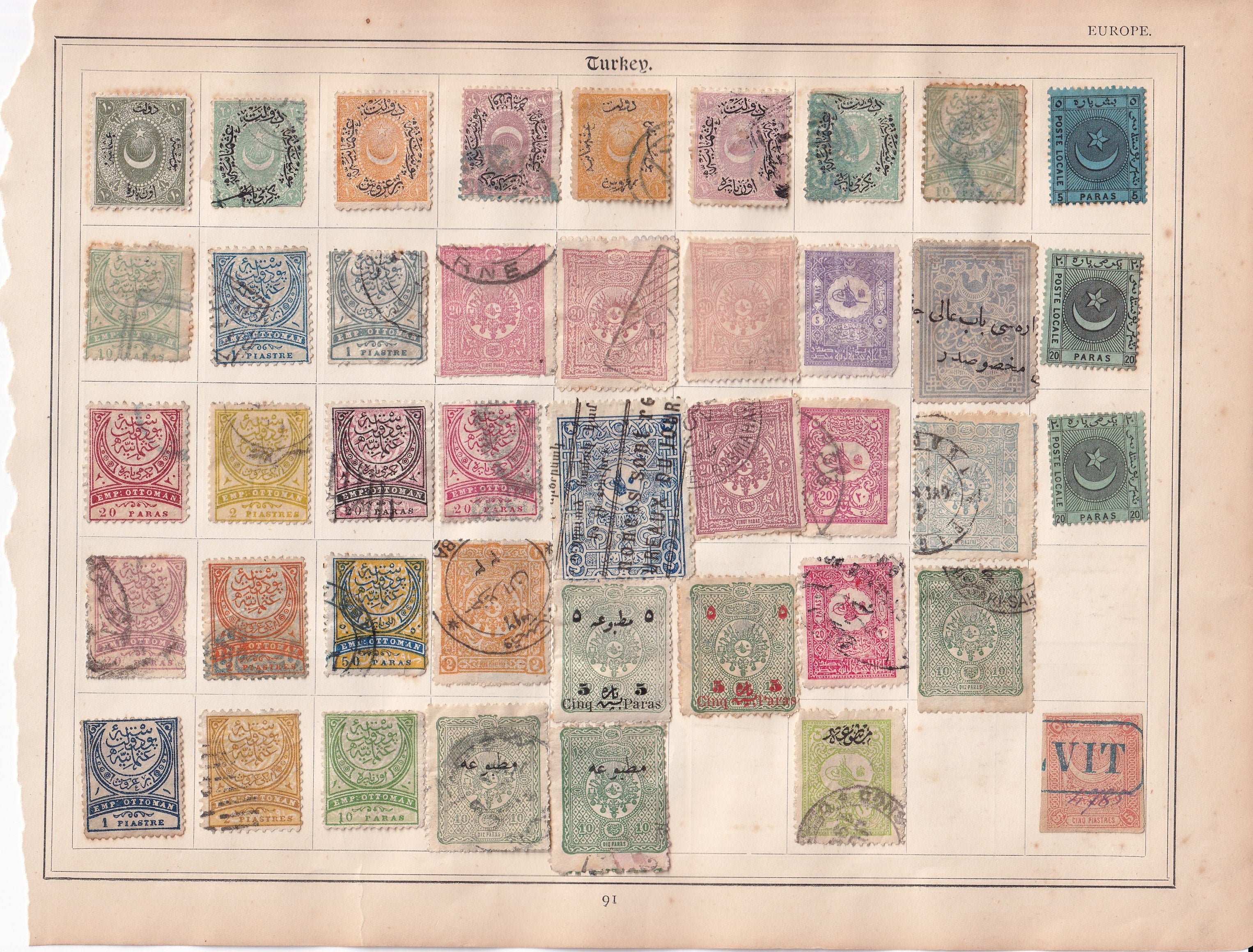 Turkey 1865 Onwards Mint and Used Selection on Original Album Page