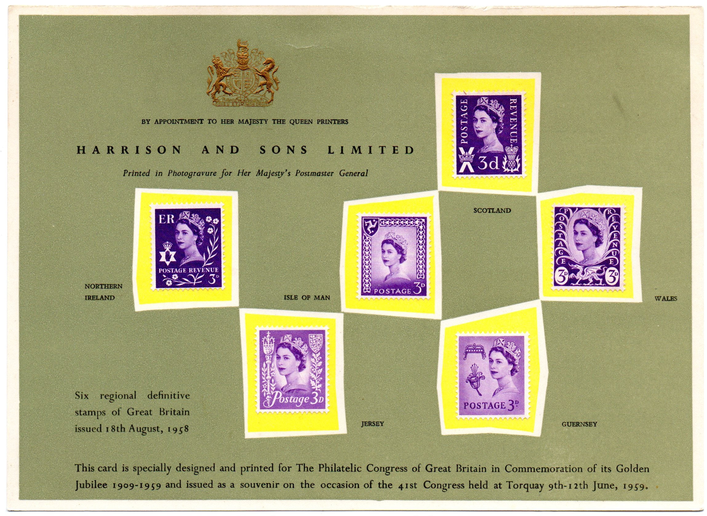 Great Britain 1958-59 Harrison Photogravure Cards Collection