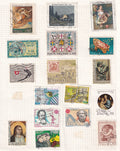Italy Used Stamps on Album Pages Large Selection