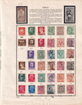 Italy Used Stamps on Album Pages Large Selection