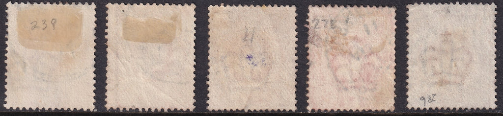 Great Britain 1909-11 4d Orange Shades Used Stamp Selection Including Brown-orange