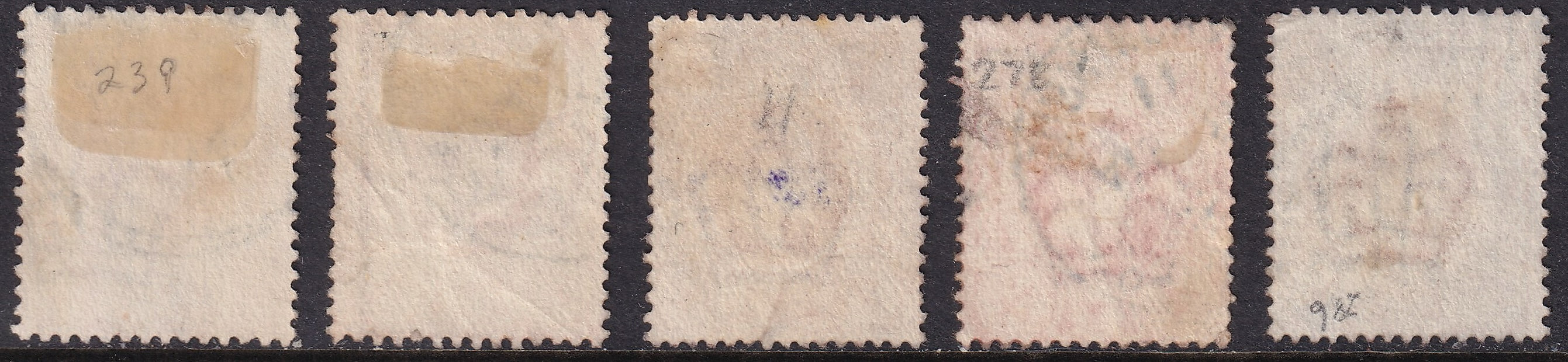 Great Britain 1909-11 4d Orange Shades Used Stamp Selection Including Brown-orange