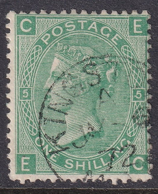 Great Britain 1871 1s CDS EC Variety Extended Tail to 5 at Right