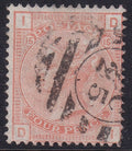 1876 4d Vermilion Plate 15 Good to Fine Used Large Garter Watermark