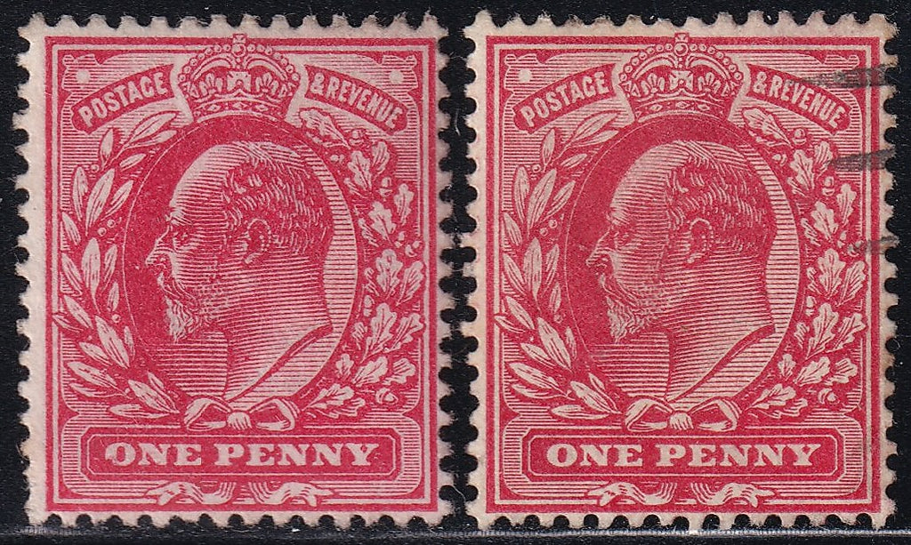 1902 1d Scarlet Shade Mint Variety Overinking on O of ONE