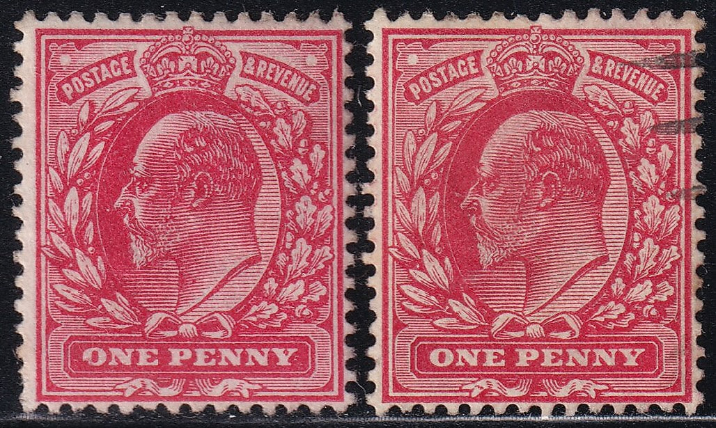 1902 1d Scarlet Shade Mint Variety Overinking on O of ONE