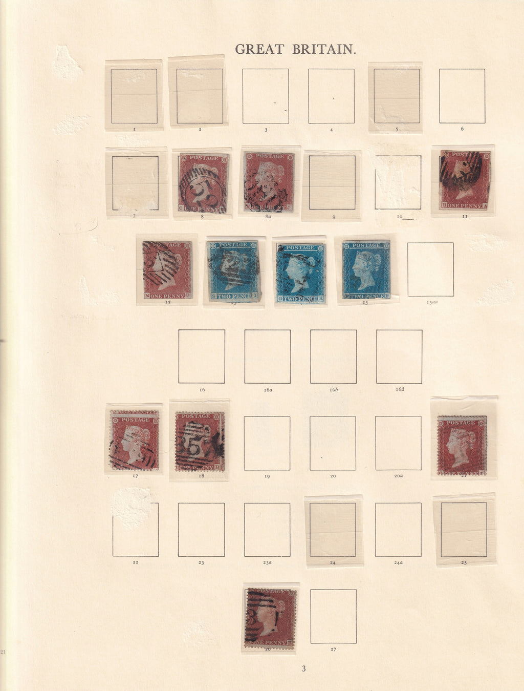 1841 - 1870 Queen Victoria Collection on Original Windsor Leaves SG 8 - 56